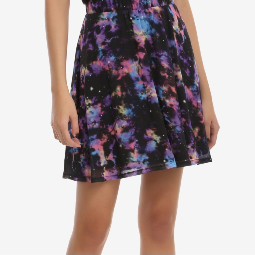 Galaxy Chiffon Skater Skirt by Hot Topic